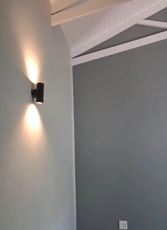 Modern home interior with smart lighting
