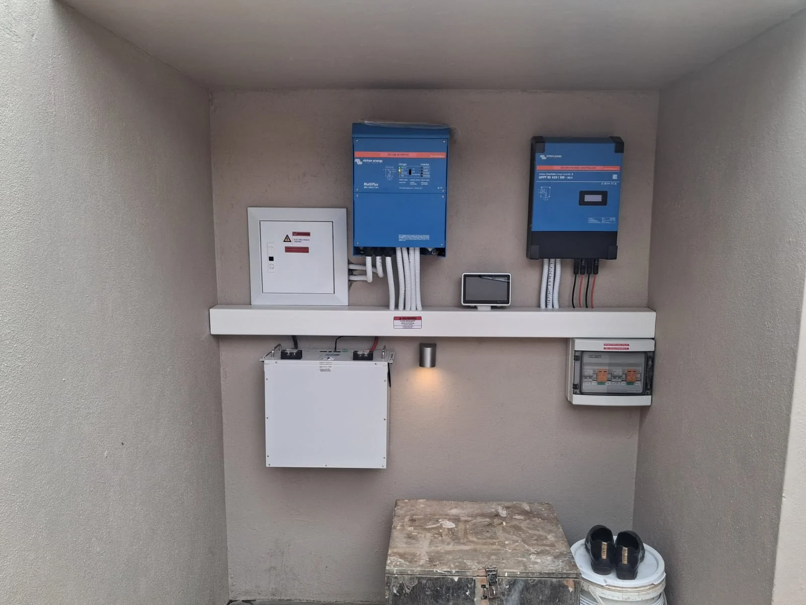 Electrical installation work in progress
